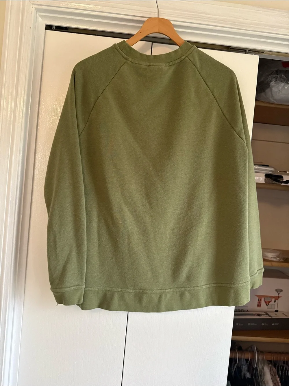 Nike Olive Green Crew Sweatshirt with Black Logo